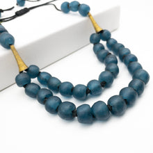 Load image into Gallery viewer, Recycled Glass 'Rise and Shine' Adjustable Necklace - Teal