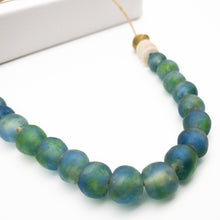 Load image into Gallery viewer, Recycled Glass Single Strand Adjustable Necklace - Ocean