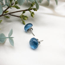 Load image into Gallery viewer, Recycled glass stud earring (7 colours avail)