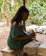 Load image into Gallery viewer, Recycled Glass Whirlpool earring - Red