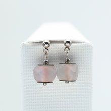 Load image into Gallery viewer, Recycled Glass Spinal Zodiac Birthstone Earrings (August) (Silver or Gold)