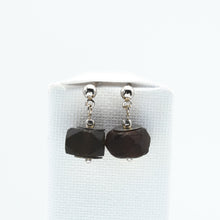 Load image into Gallery viewer, Recycled Glass Brown Garnet Zodiac Birthstone Earrings (January)