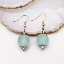 Load image into Gallery viewer, Recycled Glass Swing earring - Ice Blue