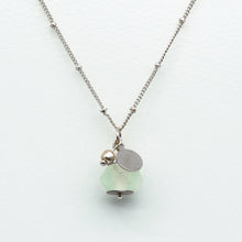 Load image into Gallery viewer, Recycled Glass Diamond Zodiac Birthstone Necklace (April) (Silver or Gold)