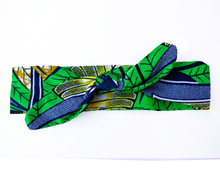 Load image into Gallery viewer, Wired headband - Green Yellow Garden
