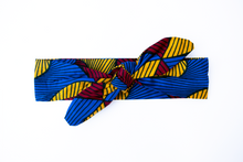 Load image into Gallery viewer, Wired headband - Red Yellow Blue Swirl