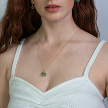 Load image into Gallery viewer, Recycled Glass Alexandrite Zodiac Birthstone Necklace (June) (Silver or Gold)