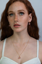 Load image into Gallery viewer, Recycled Glass Soft Ruby Zodiac Birthstone Necklace (July)