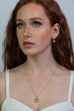 Load image into Gallery viewer, Recycled Glass Citrine Zodiac Birthstone Earrings (November) (Silver or Gold)