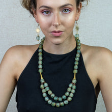Load image into Gallery viewer, Recycled Glass Medium 'Rise and Shine' necklace - Earth