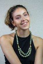 Load image into Gallery viewer, Recycled Glass Medium 'Rise and Shine' necklace - Earth