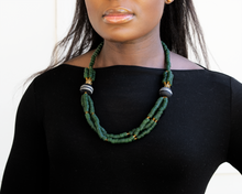 Load image into Gallery viewer, Recycled Glass 'Knot Your Average' necklace - Green