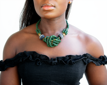 Load image into Gallery viewer, Recycled Glass 'Knot Your Average' necklace - Green
