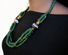 Load image into Gallery viewer, Recycled Glass 'Knot Your Average' necklace - Green