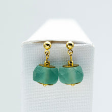 Load image into Gallery viewer, Recycled Glass Alexandrite Zodiac Birthstone Earrings (June)