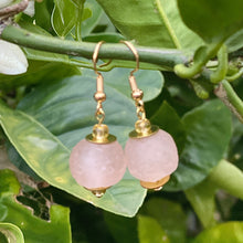 Load image into Gallery viewer, Recycled Glass Swing earring - Blush Pink