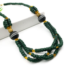 Load image into Gallery viewer, Recycled Glass 'Knot Your Average' necklace - Green