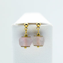 Load image into Gallery viewer, Recycled Glass Spinal Zodiac Birthstone Earrings (August)