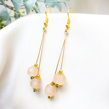 Load image into Gallery viewer, Recycled Glass Double drop earring - Rounded Spinal