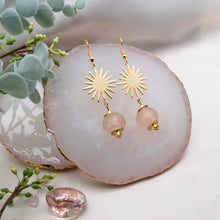 Load image into Gallery viewer, Recycled Glass Radiant earring - Blush Pink