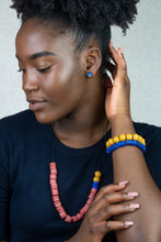 Load image into Gallery viewer, Recycled Glass Colour pop adjustable necklace - Red