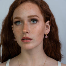 Load image into Gallery viewer, Recycled Glass Soft Ruby Zodiac Birthstone Earrings (July)