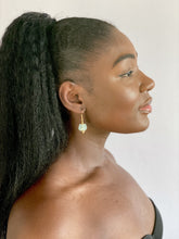 Load image into Gallery viewer, Recycled Glass Swing earring - Ice Blue (Silver or Gold)