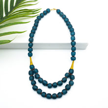 Load image into Gallery viewer, Recycled Glass Medium 'Rise and Shine' necklace - Teal