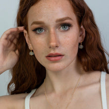 Load image into Gallery viewer, Recycled Glass Diamond Zodiac Birthstone Earrings (April)