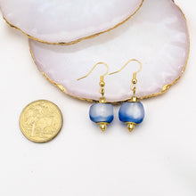 Load image into Gallery viewer, Recycled Glass Swing earring - Sky Blue