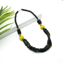Load image into Gallery viewer, Recycled Glass 'Knot Your Average' necklace - Black