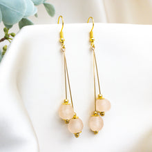 Load image into Gallery viewer, Recycled Glass Double drop earring - Rounded Spinal