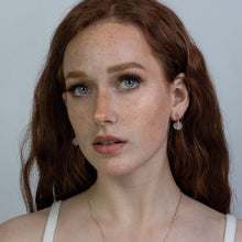 Load image into Gallery viewer, Recycled Glass Spinal Zodiac Birthstone Earrings (August) (Silver or Gold)