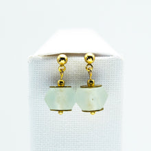 Load image into Gallery viewer, Recycled Glass Diamond Zodiac Birthstone Earrings (April) (Silver or Gold)