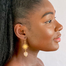 Load image into Gallery viewer, Recycled Glass Radiant earring - Blush Pink