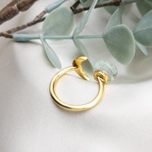 Load image into Gallery viewer, Recycled Glass Moon Ring - Crystal