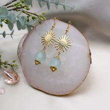 Load image into Gallery viewer, Recycled Glass Radiant earring - Ice Blue