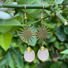 Load image into Gallery viewer, Recycled Glass Radiant earring - Blush Pink