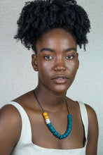 Load image into Gallery viewer, Recycled Glass Colour pop adjustable necklace - Green & White