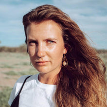 Load image into Gallery viewer, Recycled Glass Teardrop earring - Blush Pink (Silver or Gold)