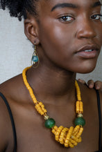 Load image into Gallery viewer, Recycled Glass 'Knot Your Average' necklace - Yellow