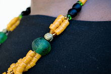 Load image into Gallery viewer, Recycled Glass 'Knot Your Average' necklace - Yellow