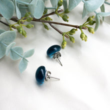 Load image into Gallery viewer, Recycled glass stud earring (7 colours avail)
