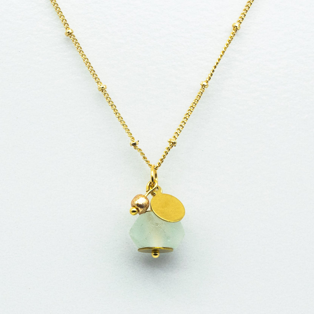 (Wholesale) Diamond Zodiac Birthstone Necklace (April)