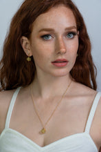 Load image into Gallery viewer, Recycled Glass Yellow Diamond Zodiac Birthstone Earrings (April) (Silver or Gold)
