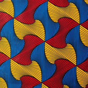 Pocket Square - Red Yellow Blue Swirl