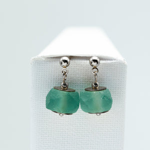 Recycled Glass Alexandrite Zodiac Birthstone Earrings (June)
