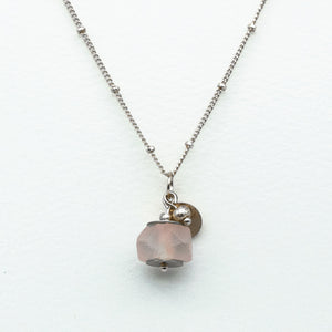 Recycled Glass Spinal Zodiac Birthstone Necklace (August)