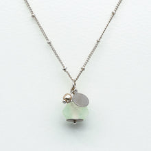 Load image into Gallery viewer, Recycled Glass Diamond Zodiac Birthstone Necklace (April) (Silver or Gold)
