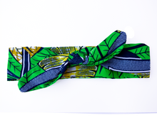 Load image into Gallery viewer, Wired headband - Green Yellow Garden
